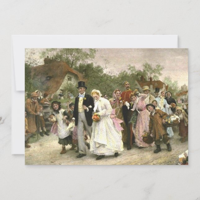 Bröllop, förlovning eller inbjudningskort för (Framsida)