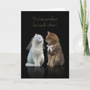 Bröllop/Förlovning Grattis för Cat Lovers Kort