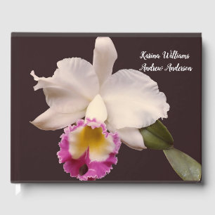 Bröllop Förlovning Orchid Guest Bok