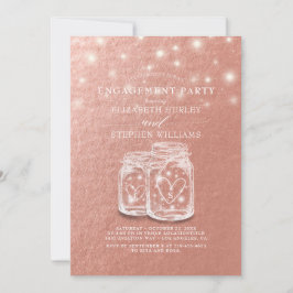 Bröllop Förlovningsfest Chic Mason Burk Ro Guld i Inbjudningar