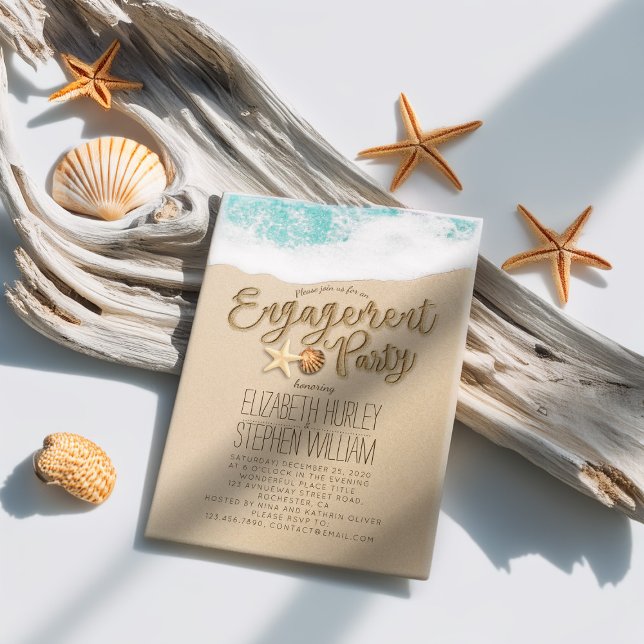 Bröllop Förlovningsfest Sommarbuss Starfish Inbjudningar (Skapare uppladdad)