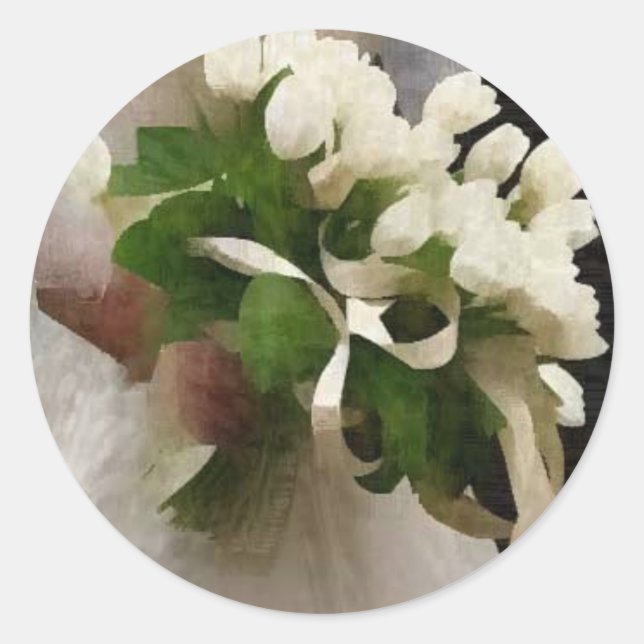 Bröllop-förseglingsetikett Runt Klistermärke (Framsida)