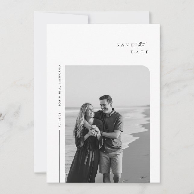 Bröllop-foto av minimalistisk Contemporary Spara Datumet (Framsida)