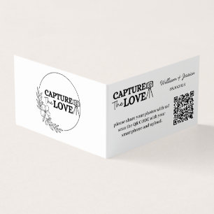 Bröllop-fotodelning med QR-kod Kort