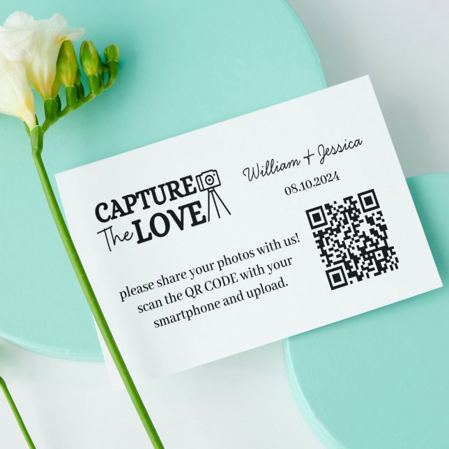 Bröllop-fotodelning med QR-kod Tilläggskort (Skapare uppladdad)