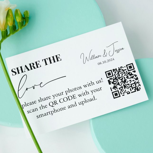 Bröllop fotodelning |  QR-kod för Kärlek Tilläggskort (Skapare uppladdad)
