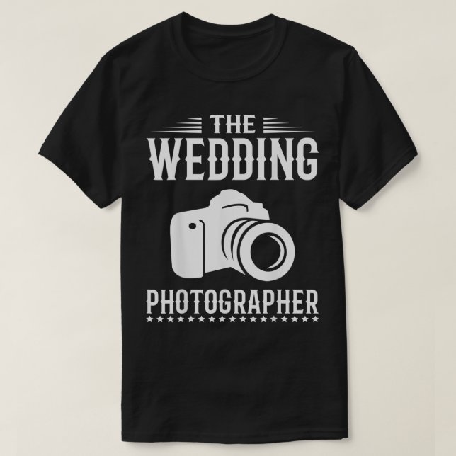Bröllop-fotografen Lustigt fotografera T Shirt (Design framsida)
