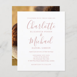 Bröllop fotoinbjudan till för -skript i Ro i Budge