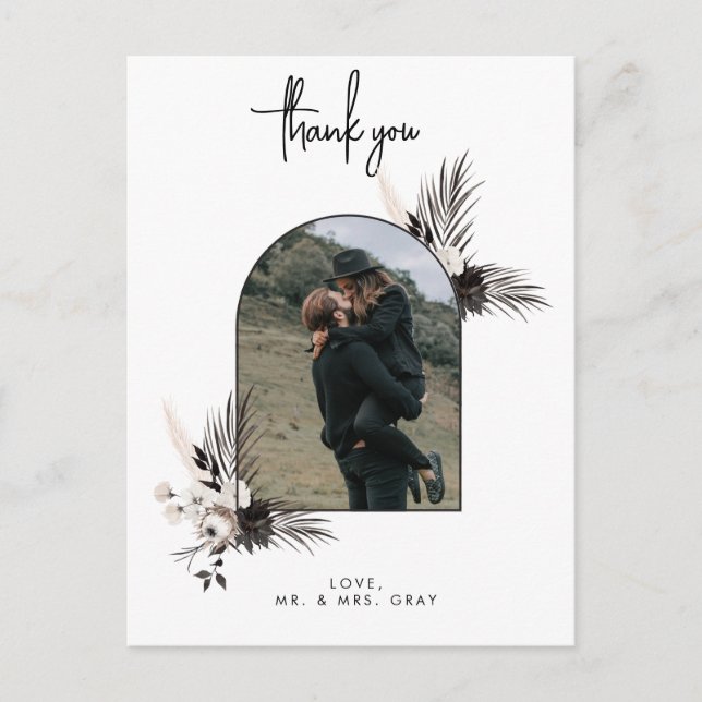 Bröllop-fotokort för Tack Vykort (Framsida)