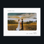 Bröllop-fotokort för Tack Vykort<br><div class="desc">Den här tidslinjen,  den romantiska designen har ett modernt skript parat med fet text. Kontakta mig om du behöver hjälp med den här designen.</div>