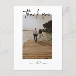 Bröllop-fotokort för Tack Vykort