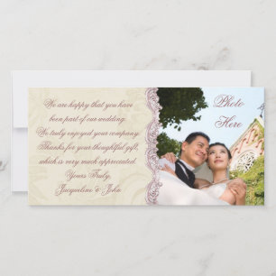 Bröllop ~ Fotokort Tack Kort