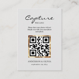 Bröllop-foton med QR-kodhöljeskort Tilläggskort