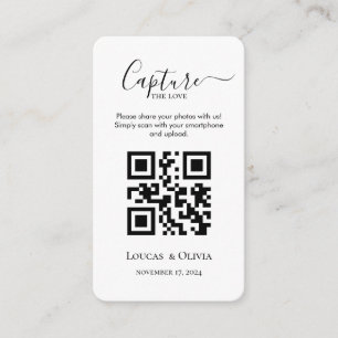 Bröllop-foton med QR-kodhöljeskort Tilläggskort