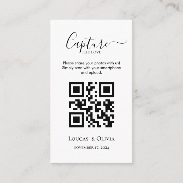  Bröllop-foton med QR-kodhöljeskort Tilläggskort (Framsida)