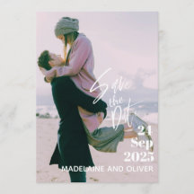 Bröllop-fotoöverlägg med modern Elegant Spara datu