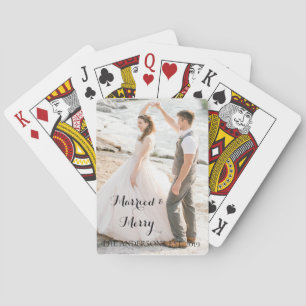 Bröllop fotopresentkort casinokort