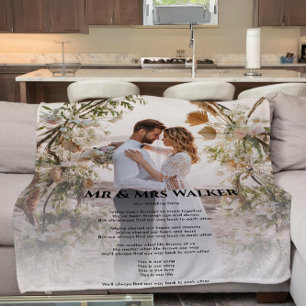 Bröllop fotot Sång lyrics Fleece Blanket