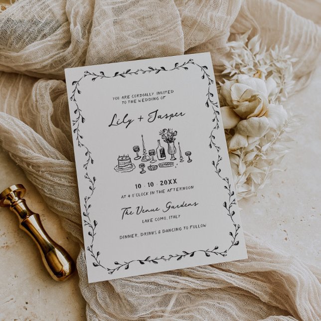 Bröllop från Hand plockade-kolgruvor Inbjudningar (Skapare uppladdad)