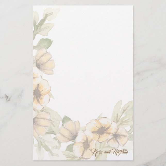 Bröllop gäst brevpapper (Framsida)