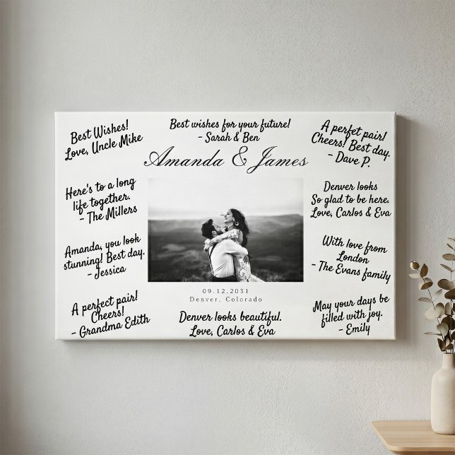 Bröllop Gästbok Canvas Alternativ Gästbok (Skapare uppladdad)