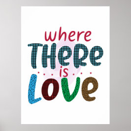 Bröllop-gåva där det finns Kärlek Poster