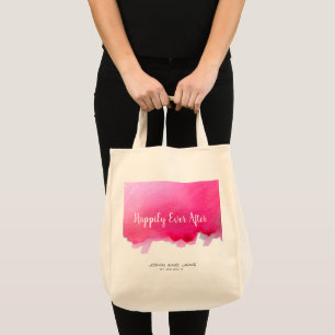 Bröllop-gåva till lyckligt efter rosa konst tygkasse