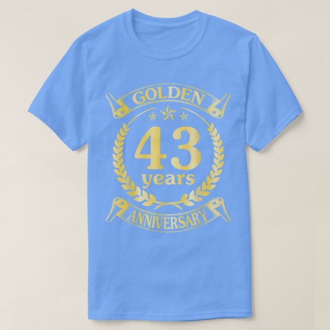 Bröllop, gift 43-årsdag för Hu T Shirt (Design framsida)