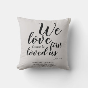 Bröllop Gift 4 Parter Bride Groom Catholique Verse Kudde
