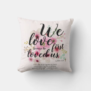 Bröllop Gift 4 Parter Bride Groom Catholique Verse Kudde
