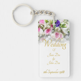 Bröllop Gift - Bride med färgad bröllop bouquet