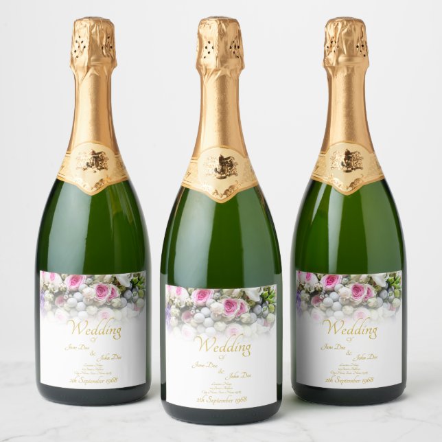 Bröllop Gift - Bride med färgad bröllop bouquet (Flaskor)