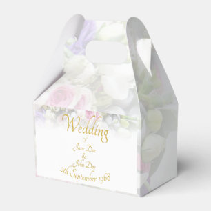 Bröllop Gift - Bride med färgad bröllop bouquet Presentaskar