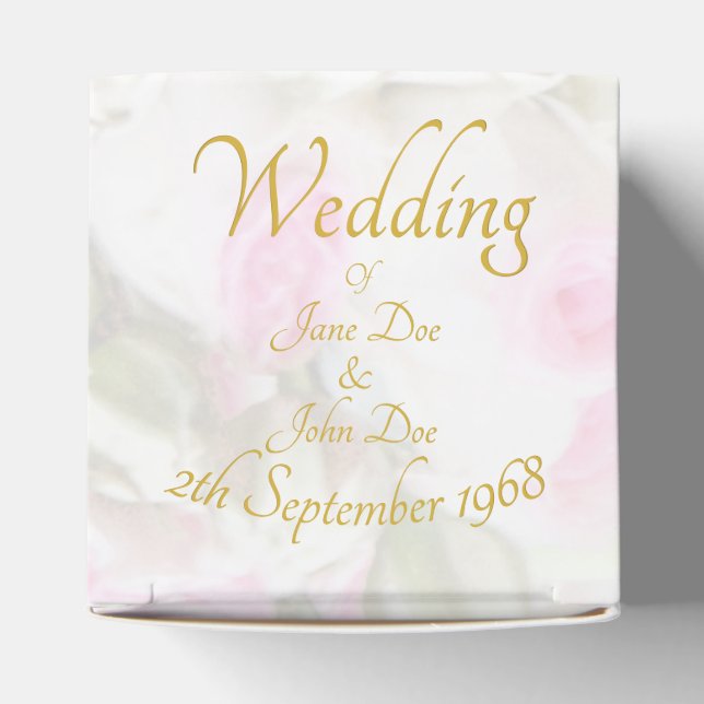 Bröllop Gift - Bride med färgad bröllop bouquet Presentaskar (Överdel)