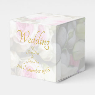 Bröllop Gift - Bride med färgad bröllop bouquet Presentaskar