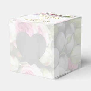 Bröllop Gift - Bride med färgad bröllop bouquet Presentaskar