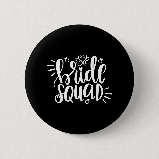 Bröllop Gift Bride Squad Knapp (Framsida)