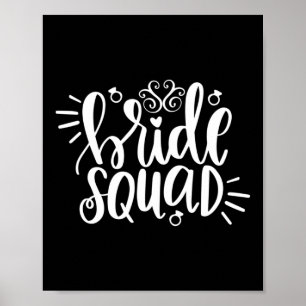 Bröllop Gift Bride Squad Poster