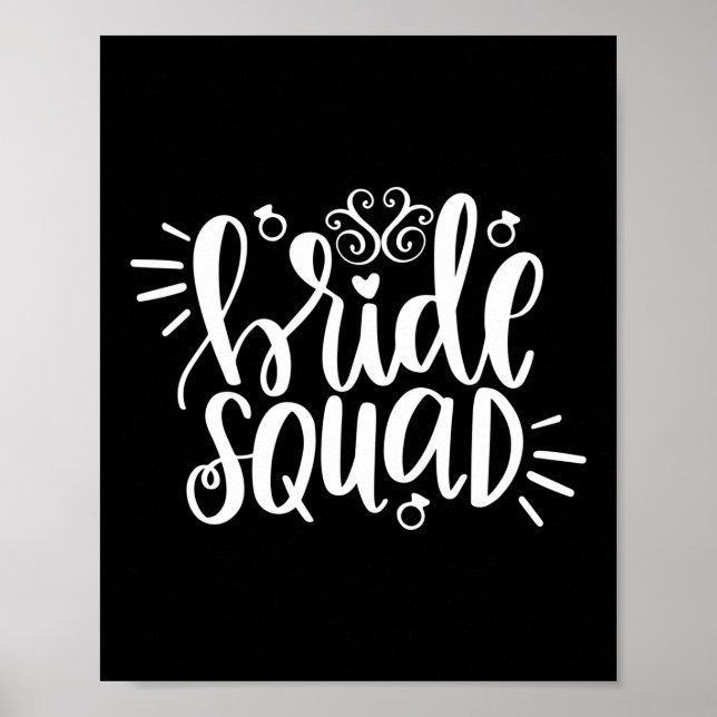 Bröllop Gift Bride Squad Poster (Framsidan)