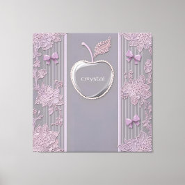 Bröllop gift Crystal On Lila Snöre AI art Canvastryck