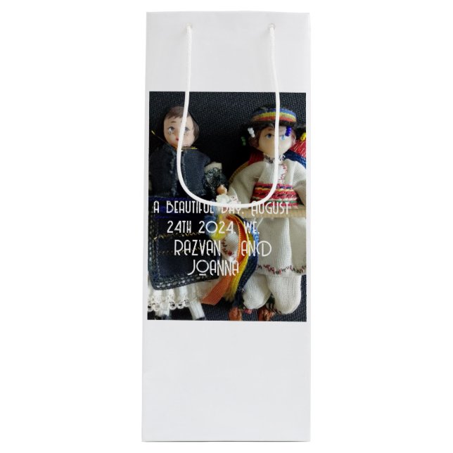 Bröllop Gift Favor Bag Rumänska nationaldräkt (Framsidan)