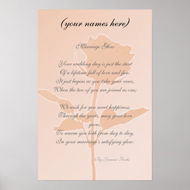 Bröllop Gift för Bride och Groom Poster (Framsidan)