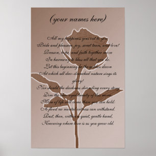 Bröllop Gift för Bride och Groom Poster