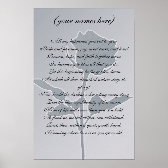 Bröllop Gift för Bride och Groom Poster (Framsidan)