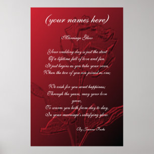 Bröllop Gift för Bride och Groom Poster