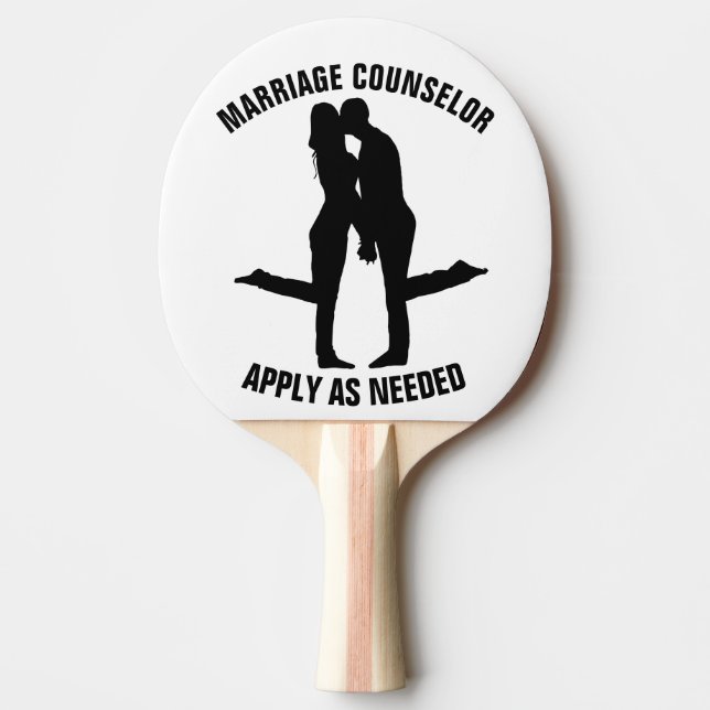 BRÖLLOP GIFT FUNNY PING PONG PADDLE PINGISRACKET (Framsidan)