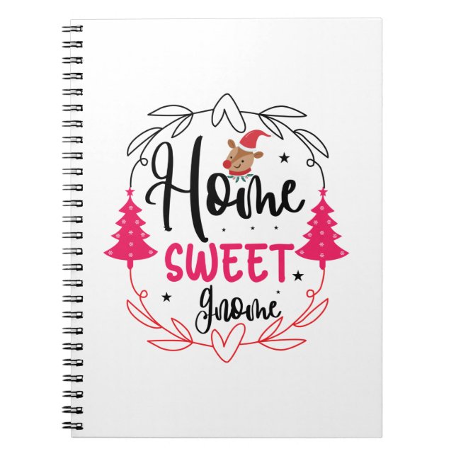 Bröllop Gift Home Sweet Gnome Anteckningsbok (Framsidan)