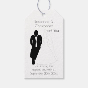 Bröllop Gift Märkre Bride Groom Presentetikett