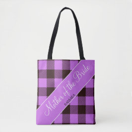 Bröllop Gift Orchid Tartan Budens mamma Tygkasse