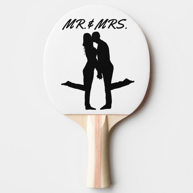 BRÖLLOP GIFT PING PONG PADDLE, MR. & MRS. PINGISRACKET (Framsidan)